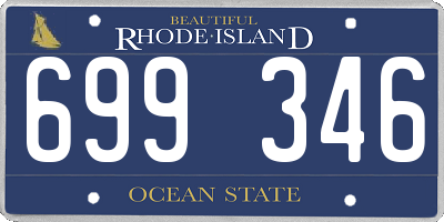 RI license plate 699346