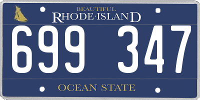 RI license plate 699347