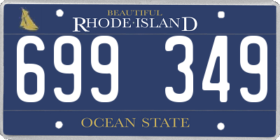 RI license plate 699349
