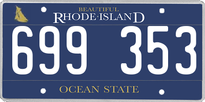 RI license plate 699353