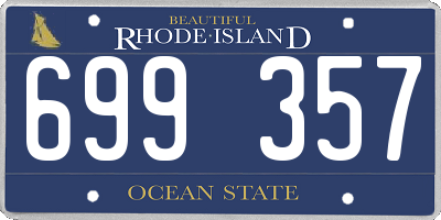 RI license plate 699357