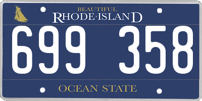 RI license plate 699358