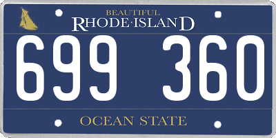 RI license plate 699360