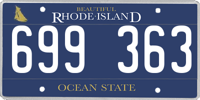 RI license plate 699363