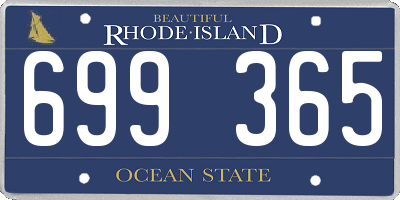 RI license plate 699365