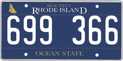 RI license plate 699366