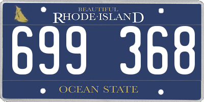 RI license plate 699368