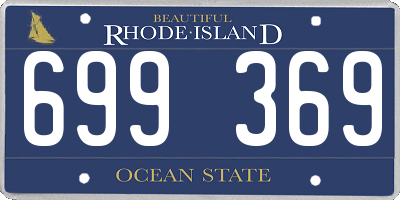 RI license plate 699369