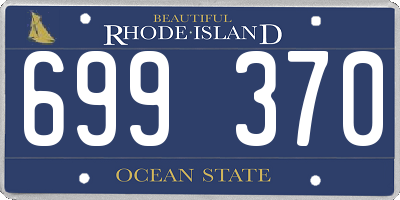 RI license plate 699370