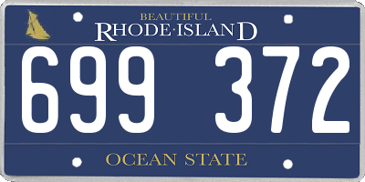 RI license plate 699372