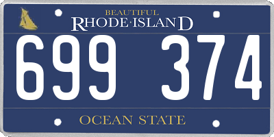 RI license plate 699374