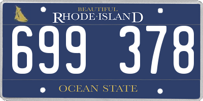 RI license plate 699378