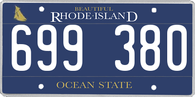 RI license plate 699380