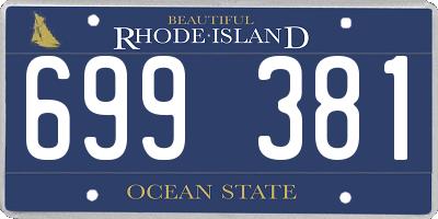 RI license plate 699381