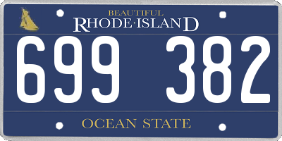 RI license plate 699382