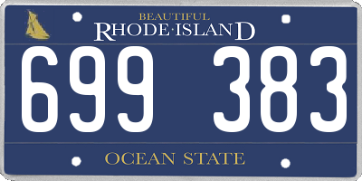 RI license plate 699383