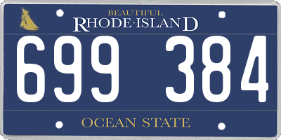 RI license plate 699384
