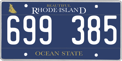 RI license plate 699385