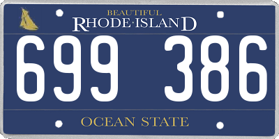 RI license plate 699386