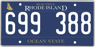 RI license plate 699388