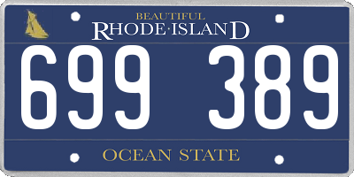 RI license plate 699389