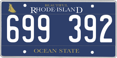 RI license plate 699392