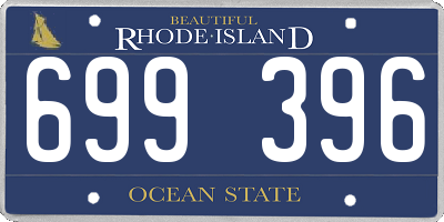 RI license plate 699396