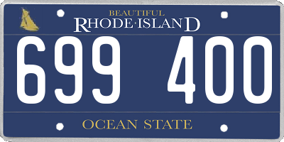RI license plate 699400