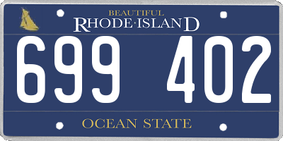 RI license plate 699402