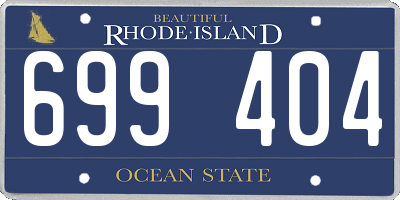 RI license plate 699404