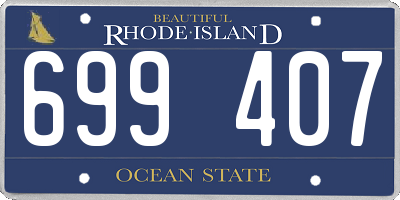 RI license plate 699407