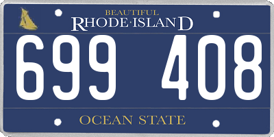 RI license plate 699408