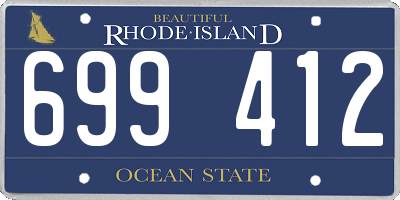 RI license plate 699412