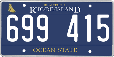 RI license plate 699415