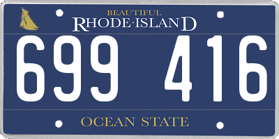 RI license plate 699416