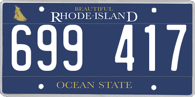 RI license plate 699417