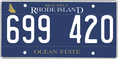 RI license plate 699420
