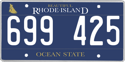 RI license plate 699425