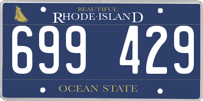 RI license plate 699429