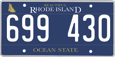 RI license plate 699430