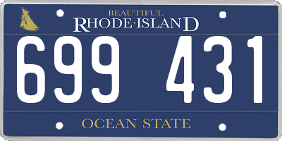 RI license plate 699431