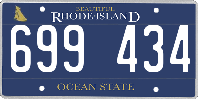RI license plate 699434