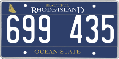 RI license plate 699435