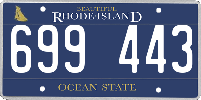 RI license plate 699443