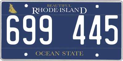 RI license plate 699445