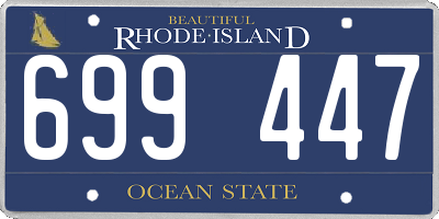 RI license plate 699447