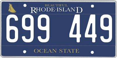 RI license plate 699449