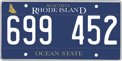 RI license plate 699452