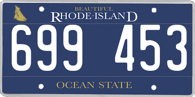 RI license plate 699453