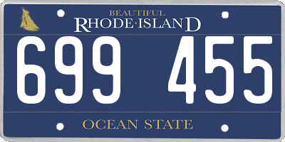 RI license plate 699455